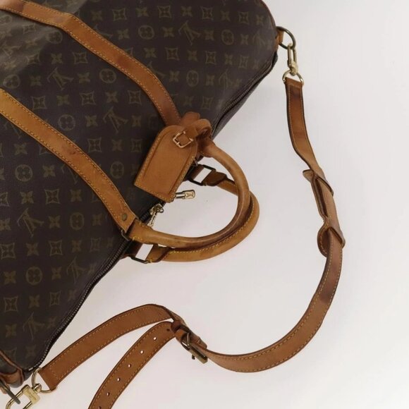 LOUIS VUITTON Monogram Keepall Bandouliere 55 Boston Bag M41414 LV Auth 134424 - Picture 8 of 16